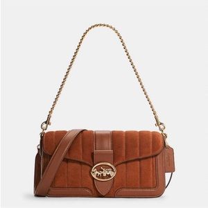 Coach Georgie Redwood suede handbag